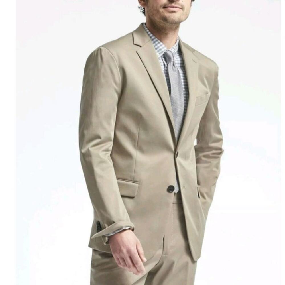 NEW Banana Republic 40R 40 Standard Fit Jacket Blazer Acorn Khaki Tan 542192